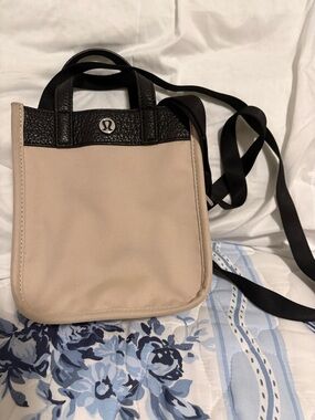 lululemon athletica Beige and Black Now and always mini Crossbody Bag